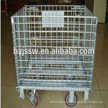 Galvanized storage cage with wheels